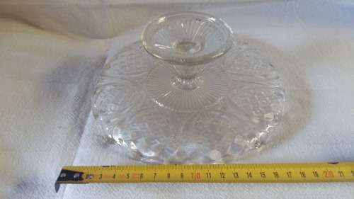 Vintage Cut Glass Cake Stand